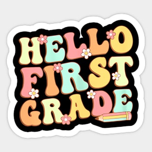 First Grade Team 1st Grade Teacher Girl Back to School Sticker